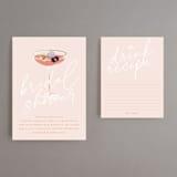 "Flower Cheers" - Bridal Shower Invitations in Blush by Baumbirdy - Matching Enclosure Card