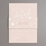 "Flower Cheers" - Bridal Shower Invitations in Blush by Baumbirdy - Matching Bellyband