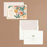 "Gilded Butterfly Garden" - Bridal Shower Invitations in Ivory by Simona Camp - Assembled