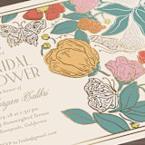"Gilded Butterfly Garden" - Bridal Shower Invitations in Ivory by Simona Camp - Close-Up