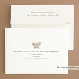 "Gilded Butterfly Garden" - Bridal Shower Invitations in Ivory by Simona Camp - FREE Recipient Addressing