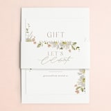 "Serene" - Bridal Shower Invitations in Champagne by Everett Paper Goods - Matching Bellyband