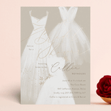"dressed up" - Bridal Shower Invitations in Champagne by Rebecca Durflinger - Front