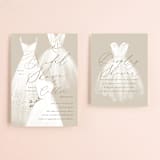 "dressed up" - Bridal Shower Invitations in Champagne by Rebecca Durflinger - Matching Enclosure Card