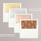 "Embellished Arch" - Bridal Shower Invitations in Linen by Erica Krystek - Envelope Liner Options