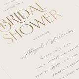 "Billow" - Bridal Shower Invitations in Toffee by Pixel and Hank - Close-Up