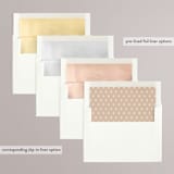 "Billow" - Bridal Shower Invitations in Toffee by Pixel and Hank - Envelope Liner Options