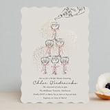 "Sparkling Champagne Tower" - Bridal Shower Invitations in Petal by Jackie Crawford - Front