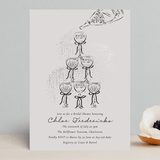"Sparkling Champagne Tower" - Bridal Shower Invitations in Noir by Jackie Crawford - Front