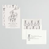 "Sparkling Champagne Tower" - Bridal Shower Invitations in Noir by Jackie Crawford - Assembled