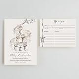 "Sparkling Champagne Tower" - Bridal Shower Invitations in Noir by Jackie Crawford - Matching Enclosure Card