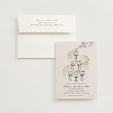 "Sparkling Champagne Tower" - Bridal Shower Invitations in Noir by Jackie Crawford - Invitation with Envelope