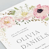 "Timeless Blooms" - Bridal Shower Invitations in Peony by Susan Moyal - Detail