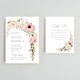 "Timeless Blooms" - Bridal Shower Invitations in Peony by Susan Moyal - Matching Enclosure Card