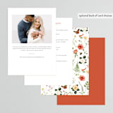 "Fleur" - Bridal Shower Invitations in Verona Sunset by Sarah Knight - Back of Card Options