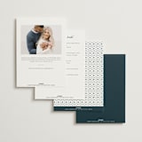 "Floral Grid Border" - Bridal Shower Invitations in Cobalt by Alethea and Ruth - Back of Card Options