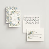 "Garden Love" - Bridal Shower Invitations in Periwinkle by Susan Moyal - Assembled