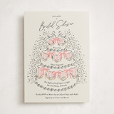 "Sparkling Wedding Cake" - Bridal Shower Invitations in Peony by Jackie Crawford - Front