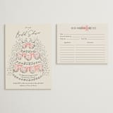 "Sparkling Wedding Cake" - Bridal Shower Invitations in Peony by Jackie Crawford - Matching Enclosure Card