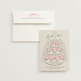 "Sparkling Wedding Cake" - Bridal Shower Invitations in Peony by Jackie Crawford - Invitation with Envelope