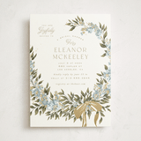 "Ribbon Wreath" - Bridal Shower Invitations in Bluebell by Leah Bisch - Front