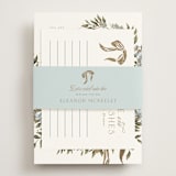 "Ribbon Wreath" - Bridal Shower Invitations in Bluebell by Leah Bisch - Assembled with Belly Band