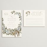 "Ribbon Wreath" - Bridal Shower Invitations in Bluebell by Leah Bisch - Matching Enclosure Card