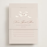 "Sweetheart" - Bridal Shower Invitations in Champagne by Paper Raven Co. - Assembled with Belly Band