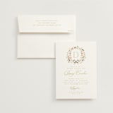 "garden monogram" - Bridal Shower Invitations in Leaf by Kristie Kern - Invitation with Envelope