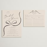 "Bow" - Bridal Shower Invitations in Tuxedo by Corinne Malesic - Matching Enclosure Card