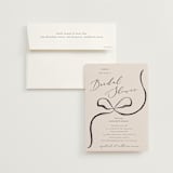 "Bow" - Bridal Shower Invitations in Tuxedo by Corinne Malesic - Invitation with Envelope