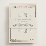 "Book Cover" - Bridal Shower Invitations in Evergreen by Petra Kern - Assembled with Belly Band