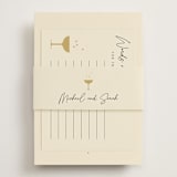 "A Little Shindig" - Bridal Shower Invitations in Champagne by mo kelley - Assembled with Belly Band