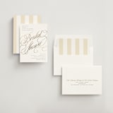 "Bridal Shower Script" - Bridal Shower Invitations in Snow by Stacy Maalouf - Assembled