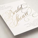 "Bridal Shower Script" - Bridal Shower Invitations in Snow by Stacy Maalouf - Detail