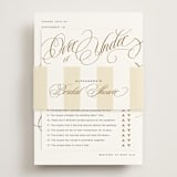 "Bridal Shower Script" - Bridal Shower Invitations in Snow by Stacy Maalouf - Assembled with Belly Band