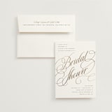 "Bridal Shower Script" - Bridal Shower Invitations in Snow by Stacy Maalouf - Invitation with Envelope