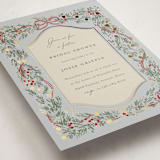 "festive garland" - Bridal Shower Invitations in Frost by Rebecca Durflinger - Detail