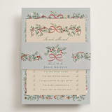 "festive garland" - Bridal Shower Invitations in Frost by Rebecca Durflinger - Assembled with Belly Band