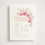 "Prosecco & Petals" - Bridal Shower Invitations in Valentine by Itsy Belle Studio - Front