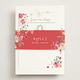 "Prosecco & Petals" - Bridal Shower Invitations in Valentine by Itsy Belle Studio - Assembled with Belly Band