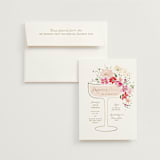 "Prosecco & Petals" - Bridal Shower Invitations in Valentine by Itsy Belle Studio - Invitation with Envelope