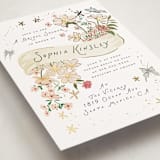 "Flowers and Ribbon" - Bridal Shower Invitations in Sugar by Leah Bisch - Detail