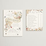 "Flowers and Ribbon" - Bridal Shower Invitations in Sugar by Leah Bisch - Matching Enclosure Card