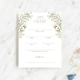 "Summer Wildflowers" - Baby Shower Insert Cards in Blush by Jennifer Wick - Front