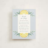 "Lemons" - Baby Shower Insert Cards in Pale Blue by Megan Cash - Front