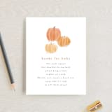 "Autumn Pumpkins" - Baby Shower Insert Cards in Pumpkin by Rebecca Durflinger - Front