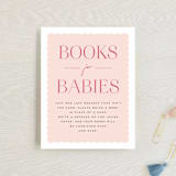 "Due With Two" - Baby Shower Insert Cards in Carnation by Erica Krystek - Front