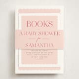 "Due With Two" - Baby Shower Insert Cards in Carnation by Erica Krystek - With Bellyband