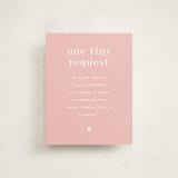 "itsy" - Baby Shower Insert Cards in Sweet Pink by Sara Hicks Malone - Front